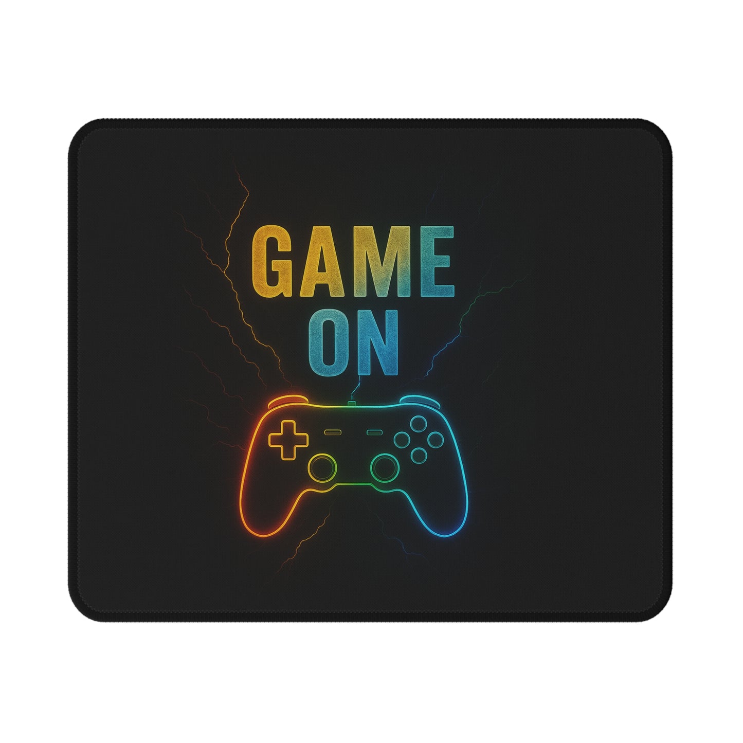 Game On Neon Controller Mouse Pad — Non‑Slip Gaming Desk Mat